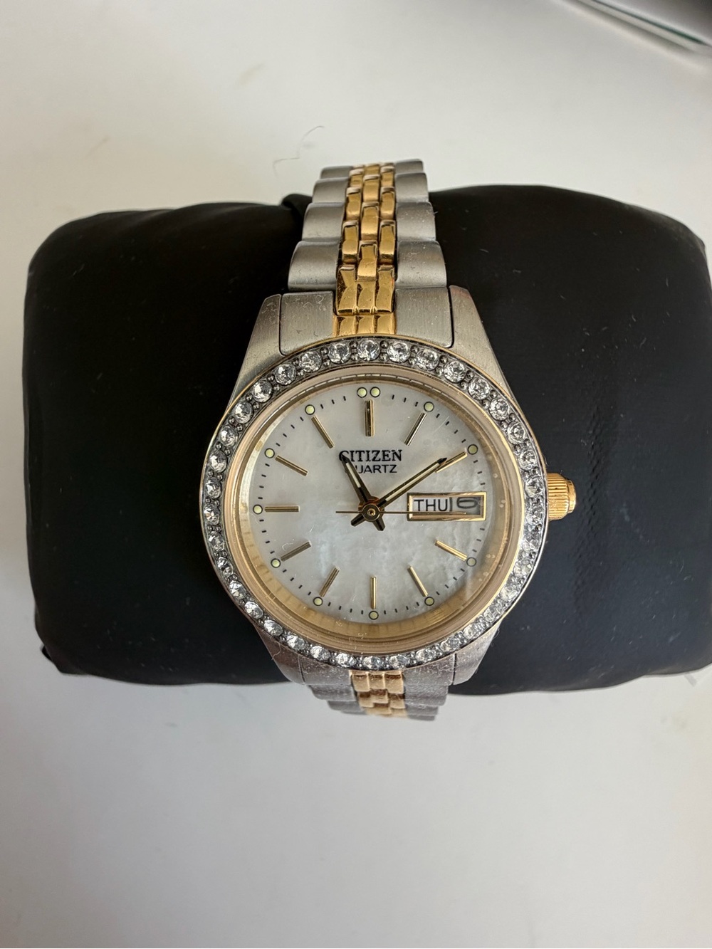 Citizen Two-Tone Crystal Bezel Women's Watch - Gold & Silver
